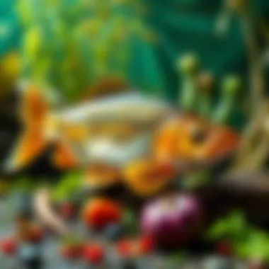 Diet of Carp in Natural Settings Diverse aquatic plants and organisms consumed by carp