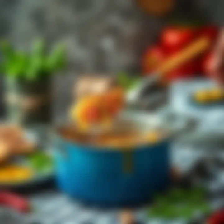 Illustrating the easy cleaning process of the pot
