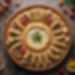 A beautifully arranged plate of fresh börek showcasing traditional ingredients.