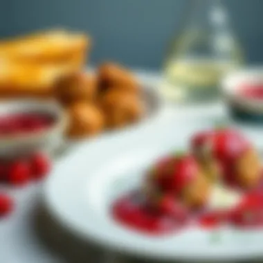 Traditional Swedish meatballs served with lingonberry sauce and cream sauce