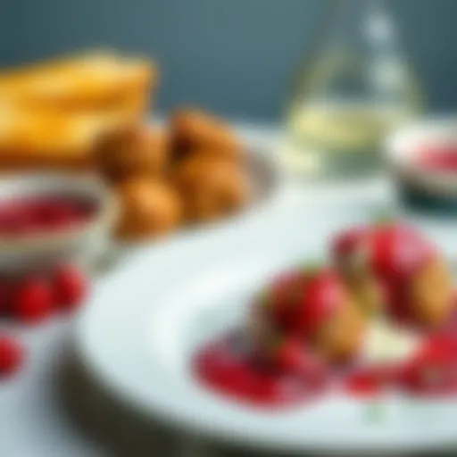 A Classic Swedish Delight Traditional Swedish meatballs served with lingonberry sauce and cream sauce