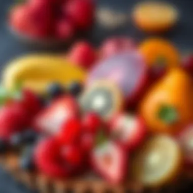 A selection of vibrant fruits for tart filling