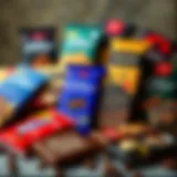 An assortment of Ülker chocolate bars showcasing their variety