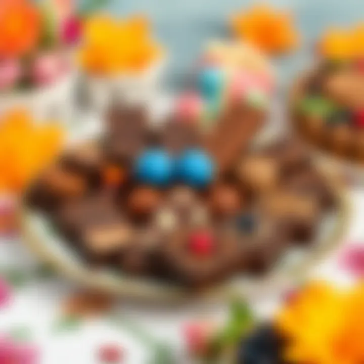 Artful Display of Ülker Chocolates Elegant presentation of Ülker chocolates on a decorative plate