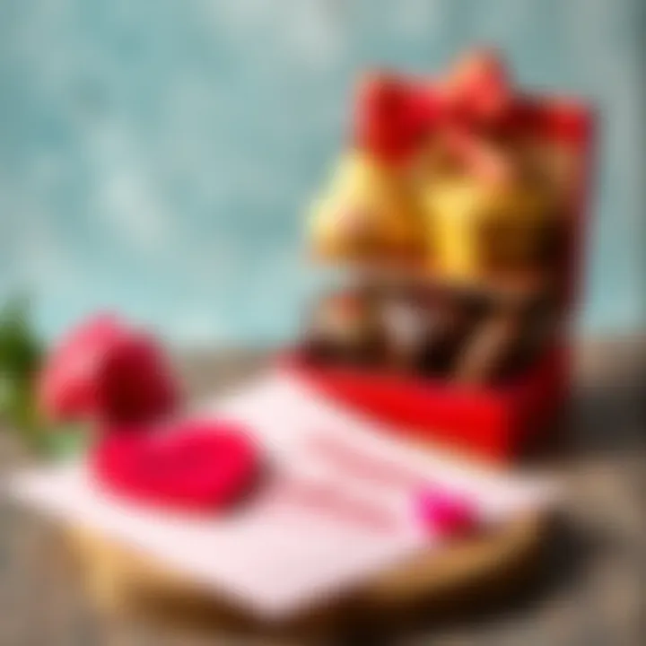 Chocolates and Love Letter A box of chocolates and a love letter to celebrate Valentine's Day