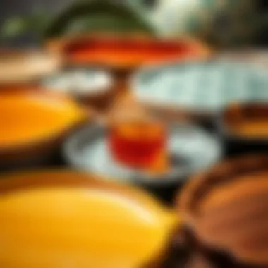 Diverse Materials for Tea Trays A collection of various tea tray materials and finishes