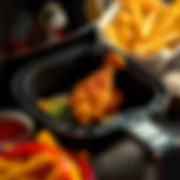 Golden crispy chicken prepared in an air fryer