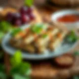 Traditional grape leaves stuffed with rice and spices