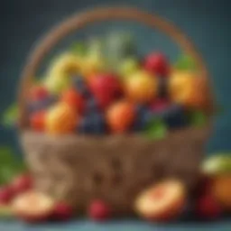 Vibrant summer fruits in a basket