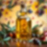 Nutritional benefits of olive oil showcased in a vibrant setting